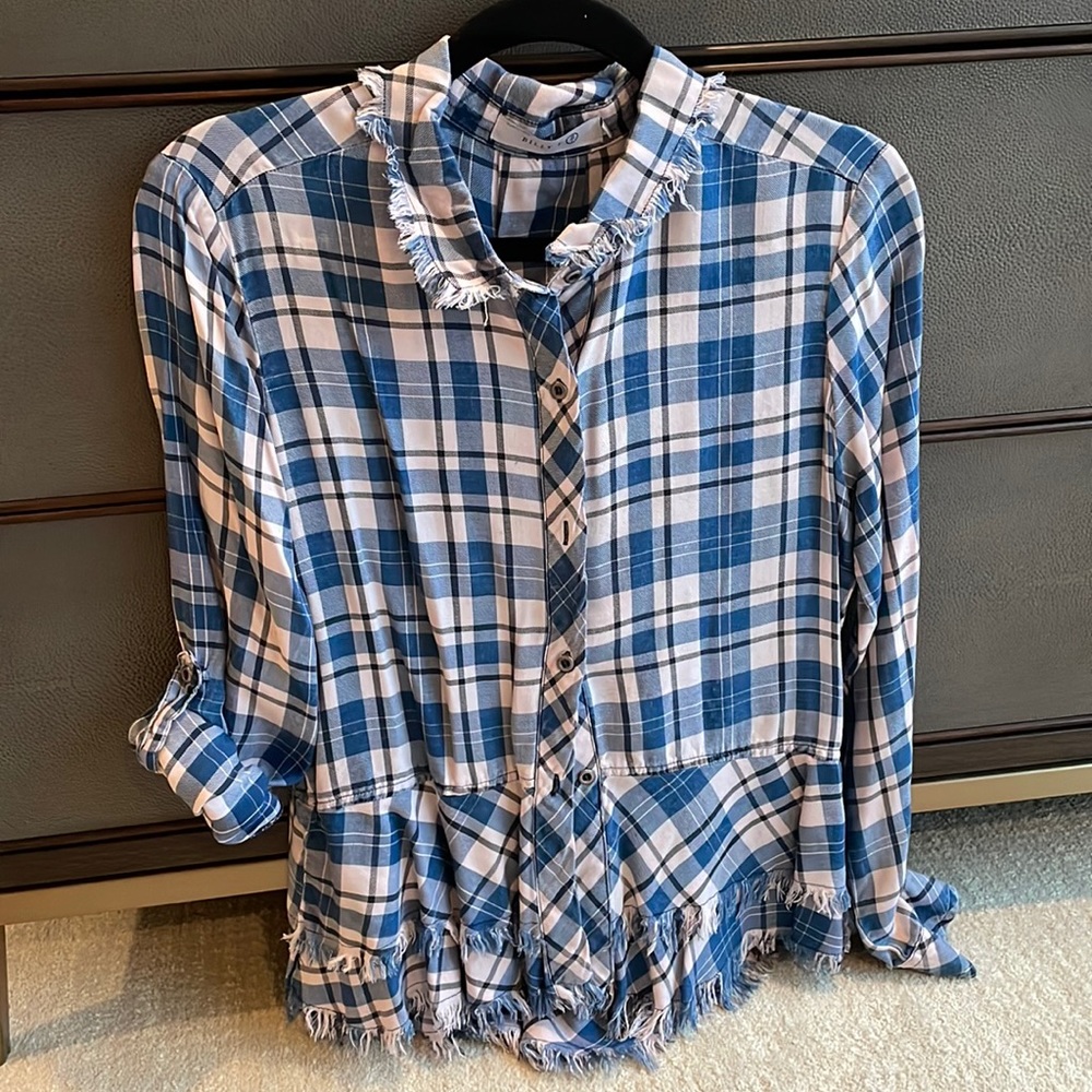 Plaid Button Down with all the frills